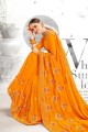 Pretty Orange Art silk saree