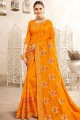 Pretty Orange Art silk saree