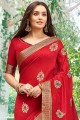 Attractive Art silk saree in Red