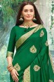 Luring Green Art silk saree