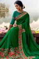 Pretty Green Silk saree