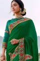 Pretty Green Silk saree