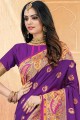 Snazzy Purple Art silk saree