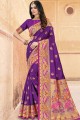 Snazzy Purple Art silk saree
