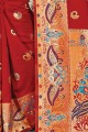 Adorable Art silk saree in Red