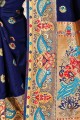 Gorgeous Navy blue Art silk saree
