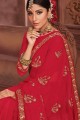 Beautiful Red Chiffon saree