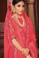 Admirable Pink Chiffon saree