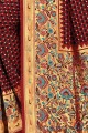 Classy Maroon Art silk saree