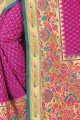 Designer Dark pink Art silk saree