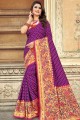 Divine Purple Art silk saree