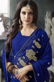 Ravishing Royal blue Georgette saree