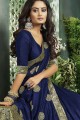 Designer Royal blue Art silk saree