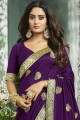 Classy Purple Art silk saree