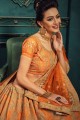 Beautiful Orange Art silk Lehenga Choli