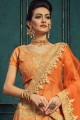 Beautiful Orange Art silk Lehenga Choli