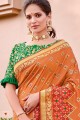Classy Orange Silk saree