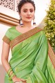 Glorious Light green Silk saree