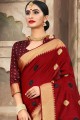 Pretty Red Cotton saree