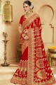 Indian Ethnic Red Georgette Bridal saree