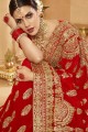 New Red Georgette Bridal saree
