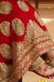 Appealing Red Georgette Bridal saree