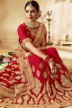 Delicate Red Georgette Bridal saree