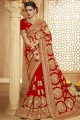 Charming Red Georgette Bridal saree