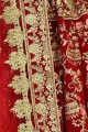 Trendy Velvet Lehenga Choli in Red