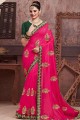 Contemporary Rani pink Art silk saree