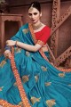 Excellent Blue Art silk saree