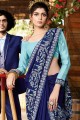 Pretty Royal blue Art silk saree