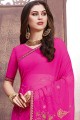 Voguish Rani pink Georgette saree