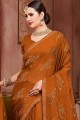 Beautiful Brown Chiffon saree