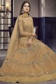 Occur yellow Net and art silk Anarkali Suit