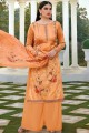 Light orange Cotton and silk Palazzo Suit
