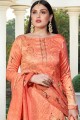 Orange Cotton and silk Palazzo Suit