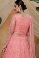 Pink Net Anarkali Suit