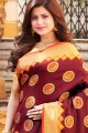 Dazzling Maroon Art silk Banarasi Saree