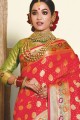 Luring Red Art silk South Indian Saree