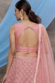 Modish Dusty pink Net Lehenga Choli