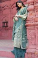 Teal green Georgette Palazzo Suit