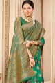 Charming Green Silk Banarasi Saree