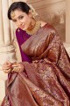 Classy Purple Silk Banarasi Saree