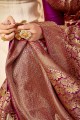 Classy Purple Silk Banarasi Saree