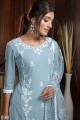 Baby blue Georgette Palazzo Suit