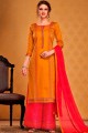 Musturd yellow Cotton and silk Palazzo Suit
