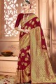 Delicate Maroon Art silk Banarasi Saree