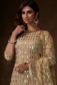 Off white Net Sharara Suit