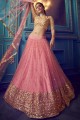 Ravishing Pink Net Party Wear Lehenga Choli